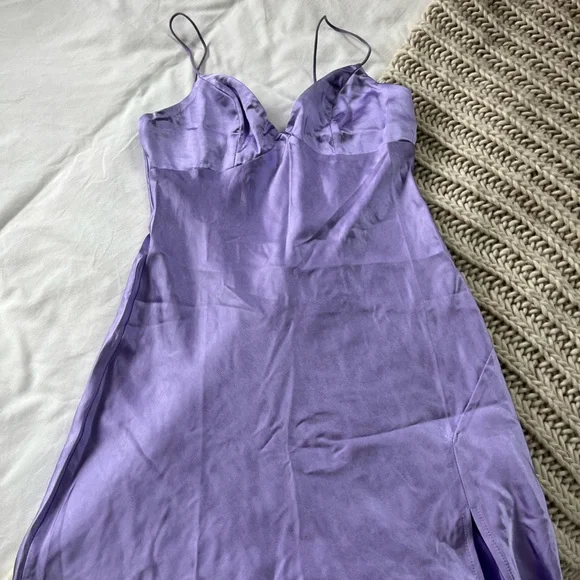 Thatssofetch Lilac Silk Mini Dress | Color: Purple | Size: S | Paigethoms's Closet